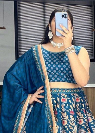 SERIES 7131 - Catalog # 64607 (Set of 4 Semi-Stitched Lehengas)
