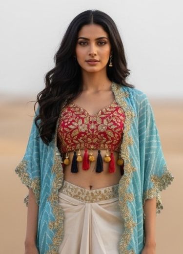 SERIES 214 - Catalog # 64622 (Set of 3 Indo-Western Outfits)