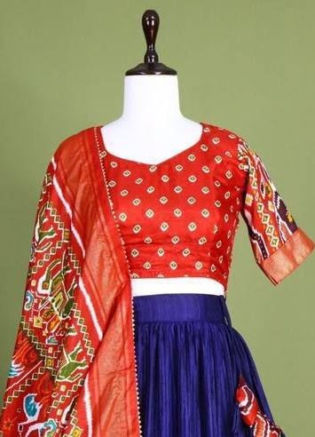 SERIES 7076 - Catalog # 64634 (Set of 4 Semi-Stitched Lehengas)