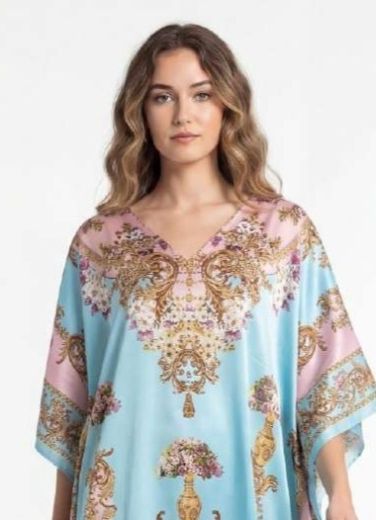 SILK PONCHO 7 - Catalog # 64668 (Set of 8 Kaftans / Ponchos)