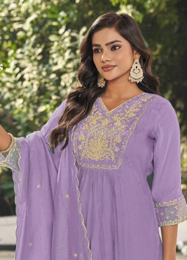 NOOR 1 - Catalog # 64725 (Set of 4 Readymade Salwar Suits)