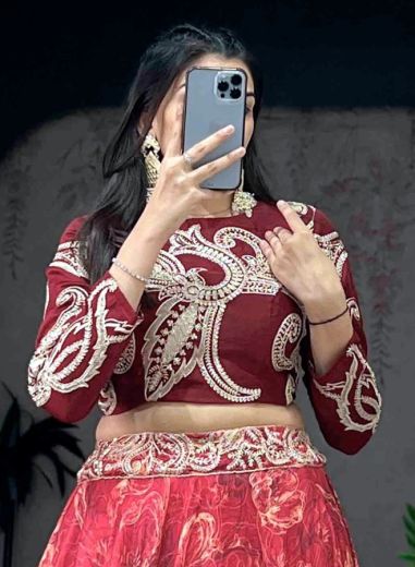 SERIES 1125 - Catalog # 64768 (Set of 4 Semi-Stitched Lehengas)