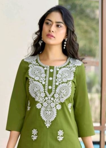 LUCKNOWI 1 - Catalog # 65032 (Set of 8 Tops With Bottoms)