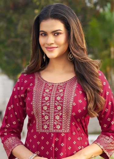 LOPEZ - Catalog # 65043 (Set of 5 Readymade Women's Kurtis / Tops)