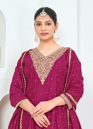 NARGIS FLAIR ANARKALI - Catalog # 65050 (Set of 4 SIZE-SETS [Readymade Salwar Suits])