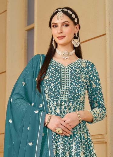 AANAYA 178 - Catalog # 65077 (Set of 3 Semi-Stitched / Un-Stitched Suits)