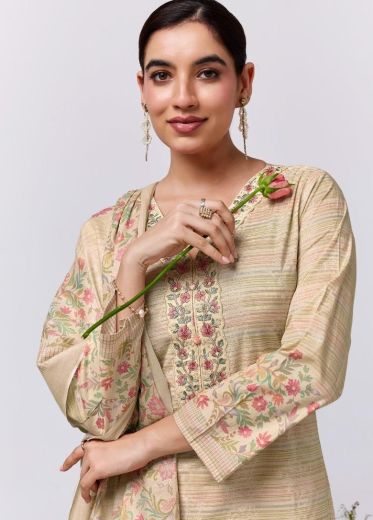 SUMMER STORY - Catalog # 65111 (Set of 4 Semi-Stitched / Un-Stitched Suits)