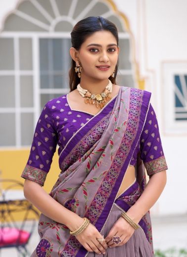 SOWMYA - Catalog # 65139 (Set of 4 Semi-Stitched Lehengas)