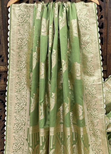 SATIN WOVEN DUPATTAS - Catalog # 65142 (Set of 4 Only Dupattas)