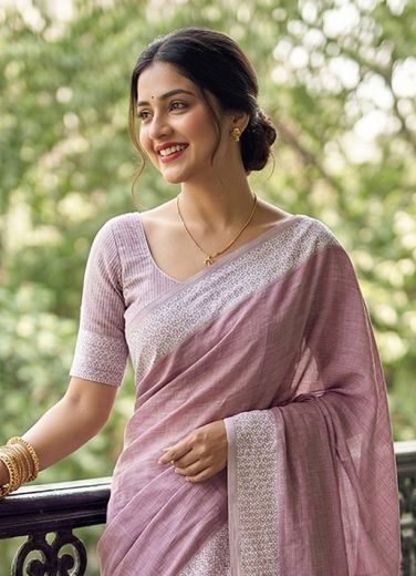 LINEN LOOMS 2 - Catalog # 65175 (Set of 6 Sarees)