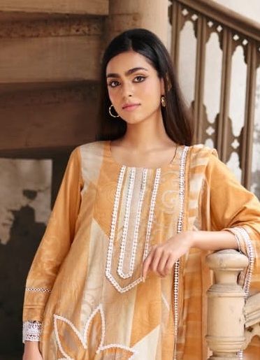 GUFTGU - Catalog # 65283 (Set of 4 Semi-Stitched / Un-Stitched Suits)
