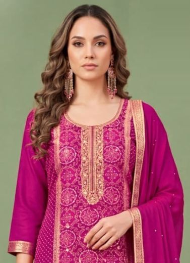 SILK PETAL 2 - Catalog # 65300 (Set of 4 Semi-Stitched / Un-Stitched Suits)