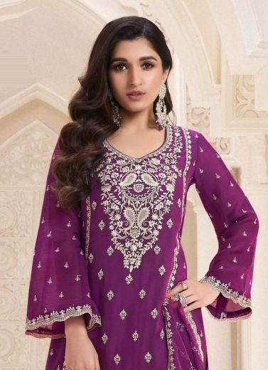NAISHA - Catalog # 65305 (Set of 6 Semi-Stitched / Un-Stitched Suits)