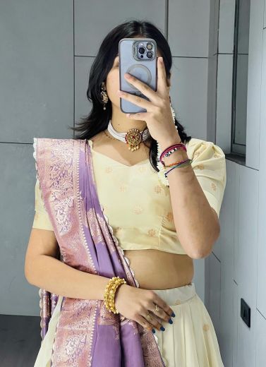 SERIES 8141 - Catalog # 65314 (Set of 4 Semi-Stitched Lehengas)