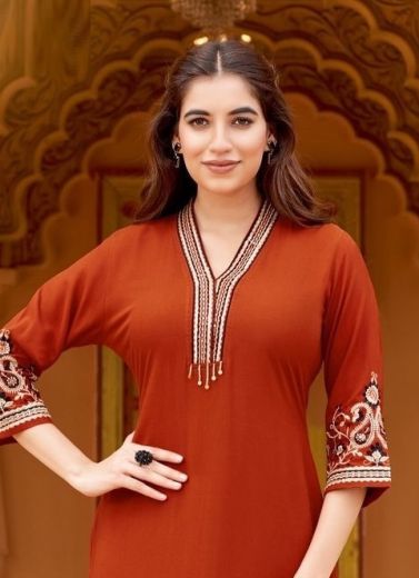 LADLEE 2 - Catalog # 65347 (Set of 6 Readymade Women's Kurtis / Tops)