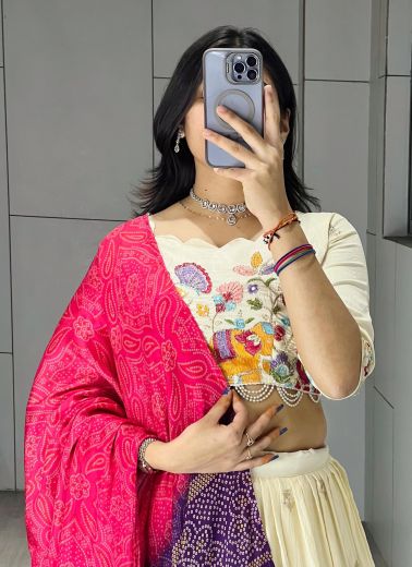 SERIES 8158 - Catalog # 65362 (Set of 2 Semi-Stitched Lehengas)