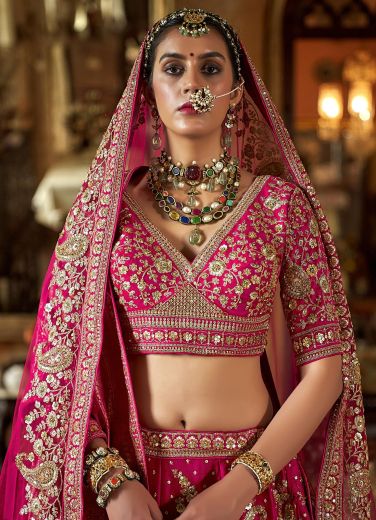 DULHAN 3 - Catalog # 65407 (Set of 9 Semi-Stitched Lehengas)