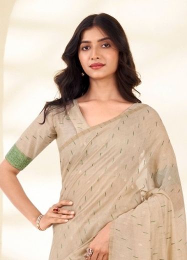 CREAM SILK - Catalog # 65426 (Set of 6 Sarees)