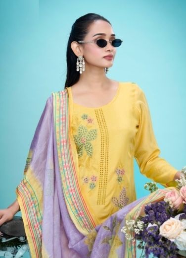 RUKMANI - Catalog # 65447 (Set of 4 Semi-Stitched / Un-Stitched Suits)