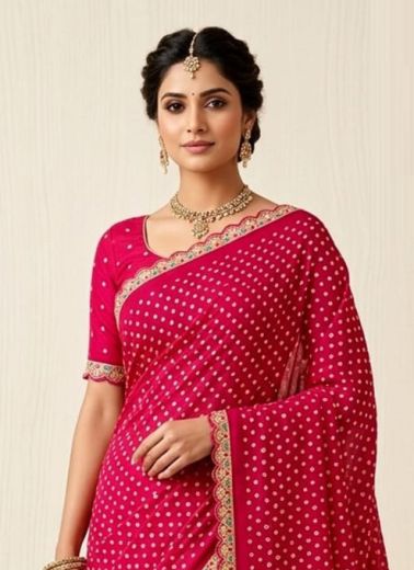 RANI BANDHEJ 6 - Catalog # 65451 (Set of 6 Sarees)