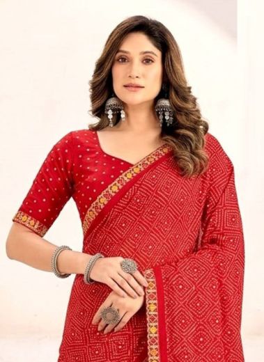 RANI BANDHEJ 5 - Catalog # 65471 (Set of 6 Sarees)