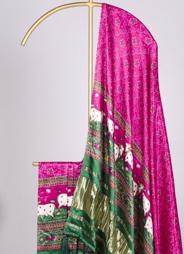 PURE GAJJI SILK DUPATTA - Catalog # 65558 (Set of 8 Only Dupattas)