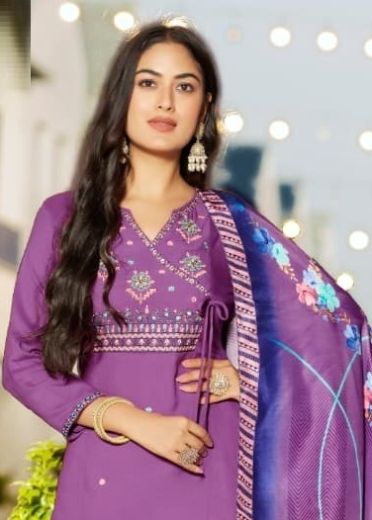 SARGAM - Catalog # 65575 (Set of 6 Readymade Salwar Suits)