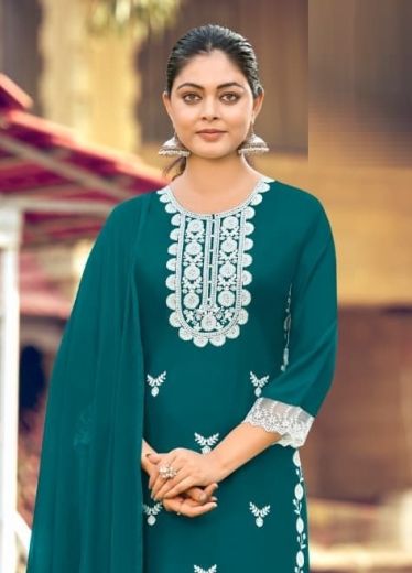 WHITE LOTUS 3 - Catalog # 65576 (Set of 6 Readymade Salwar Suits)