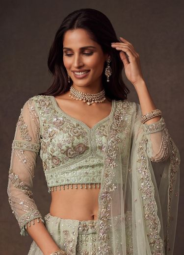 SERIES 3016 - Catalog # 65599 (Set of 4 Semi-Stitched Lehengas)