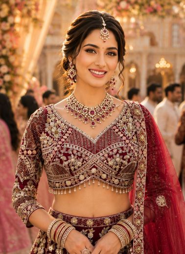 CHAAVI - Catalog # 65624 (Set of 3 Readymade Lehengas)