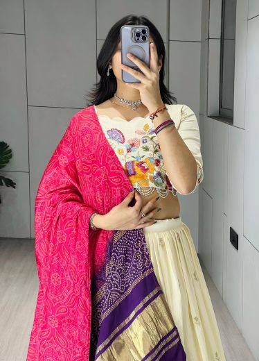 SERIES 8138 - Catalog # 65637 (Set of 2 Semi-Stitched Lehengas)