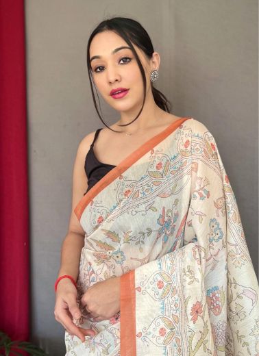 COTTON KATHA PRINT - Catalog # 65674 (Set of 5 Sarees)