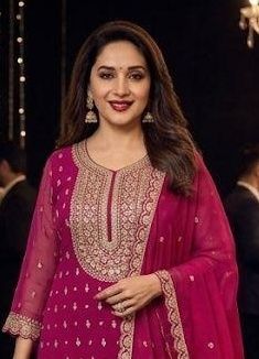 MADHURI DIXIT QUEEN - Catalog # 65675 (Set of 3 Readymade Salwar Suits)