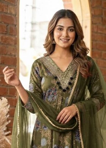 PREMIUN ANARKALI - Catalog # 65689 (Set of 2 Readymade Salwar Suits)