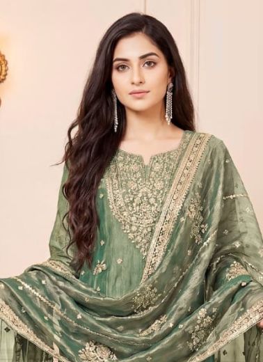 VIRASAT - Catalog # 65721 (Set of 4 Semi-Stitched / Un-Stitched Suits)