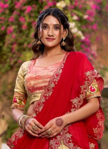 VEDAA 2008 - Catalog # 65749 (Set of 4 Semi-Stitched Lehengas)