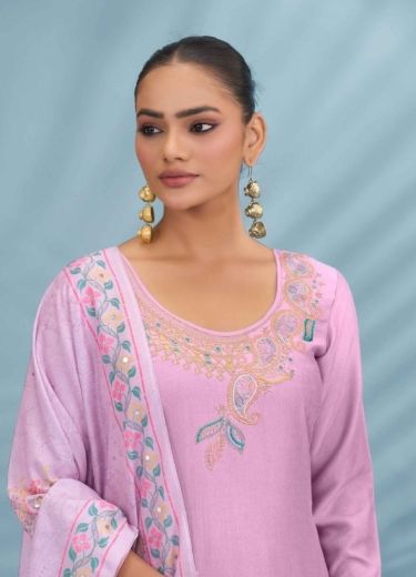 RIONA - Catalog # 65810 (Set of 4 Semi-Stitched / Un-Stitched Suits)