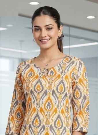 KHUSHI - Catalog # 65817 (Set of 7 Readymade Women's Kurtis / Tops)