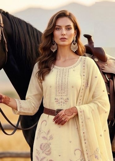 VARTIKA - Catalog # 65829 (Set of 4 Semi-Stitched / Un-Stitched Suits)