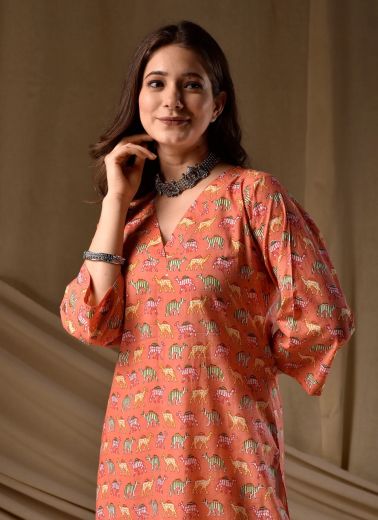 IRA 2 - Catalog # 65854 (Set of 5 Readymade Women's Kurtis / Tops)