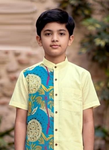 KUTTY RAJA 2 [KIDS SHIRT WITH VESTI] - Catalog # 65856 (Set of 4 Men's Ethnic Wear)