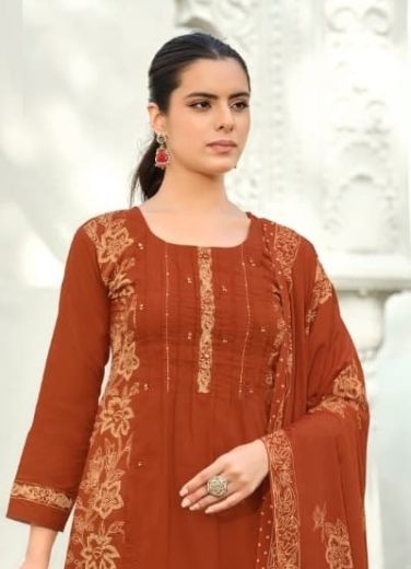 MANNAT - Catalog # 65877 (Set of 6 Readymade Salwar Suits)