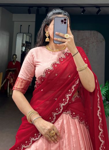 SERIES 2035 - Catalog # 65914 (Set of 3 Semi-Stitched Lehengas)