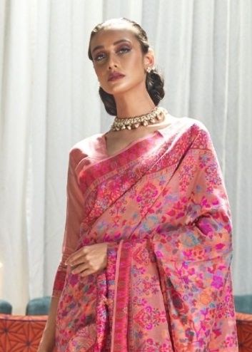 KASHMIRI SILK - Catalog # 65918 (Set of 6 Sarees)