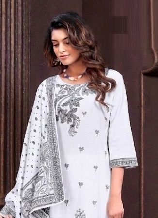 COTTON JACQUARD 1 - Catalog # 65928 (Set of 4 SIZE-SETS [Readymade Salwar Suits])