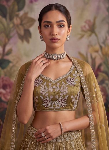 SERIES 3021 - Catalog # 65937 (Set of 4 Semi-Stitched Lehengas)