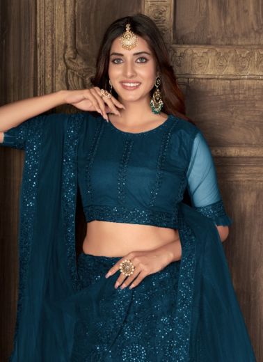 ZEEYA - Catalog # 65966 (Set of 2 Semi-Stitched Lehengas)