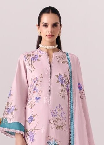 CORAL - Catalog # 65991 (Set of 4 Semi-Stitched / Un-Stitched Suits)