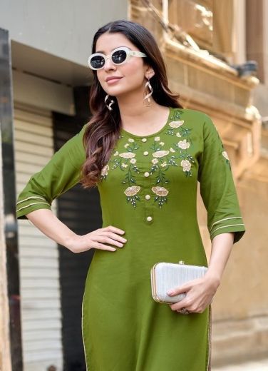 SUCHITRA - Catalog # 66000 (Set of 6 Readymade Women's Kurtis / Tops)