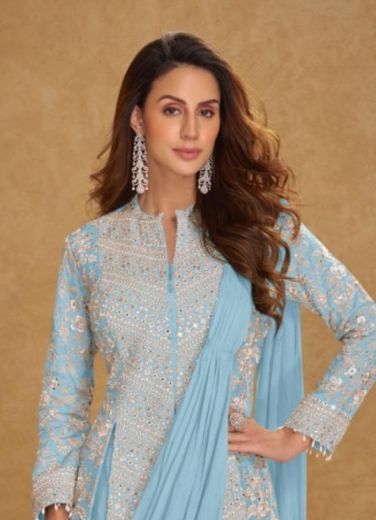 MIRZA NEW COLORS - Catalog # 66012 (Set of 4 Indo-Western Outfits)